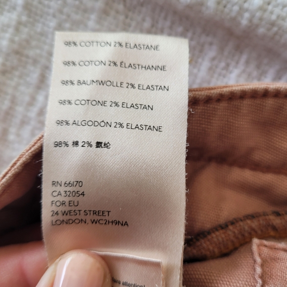 Anthropologie Peach/mauve cargo pants, Wanderer style, size 28 - Picture 4 of 4